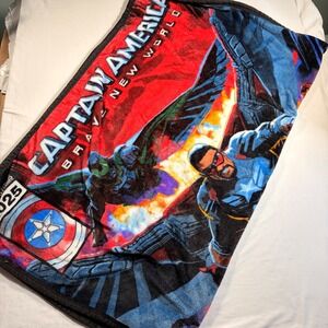Marvel Captain America Brave New World Plush Throw‎ Blanket Northwest Sam Wilson